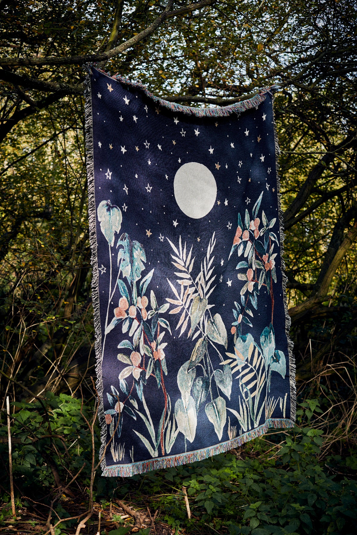 Moonlit jungle woven throw/blanket